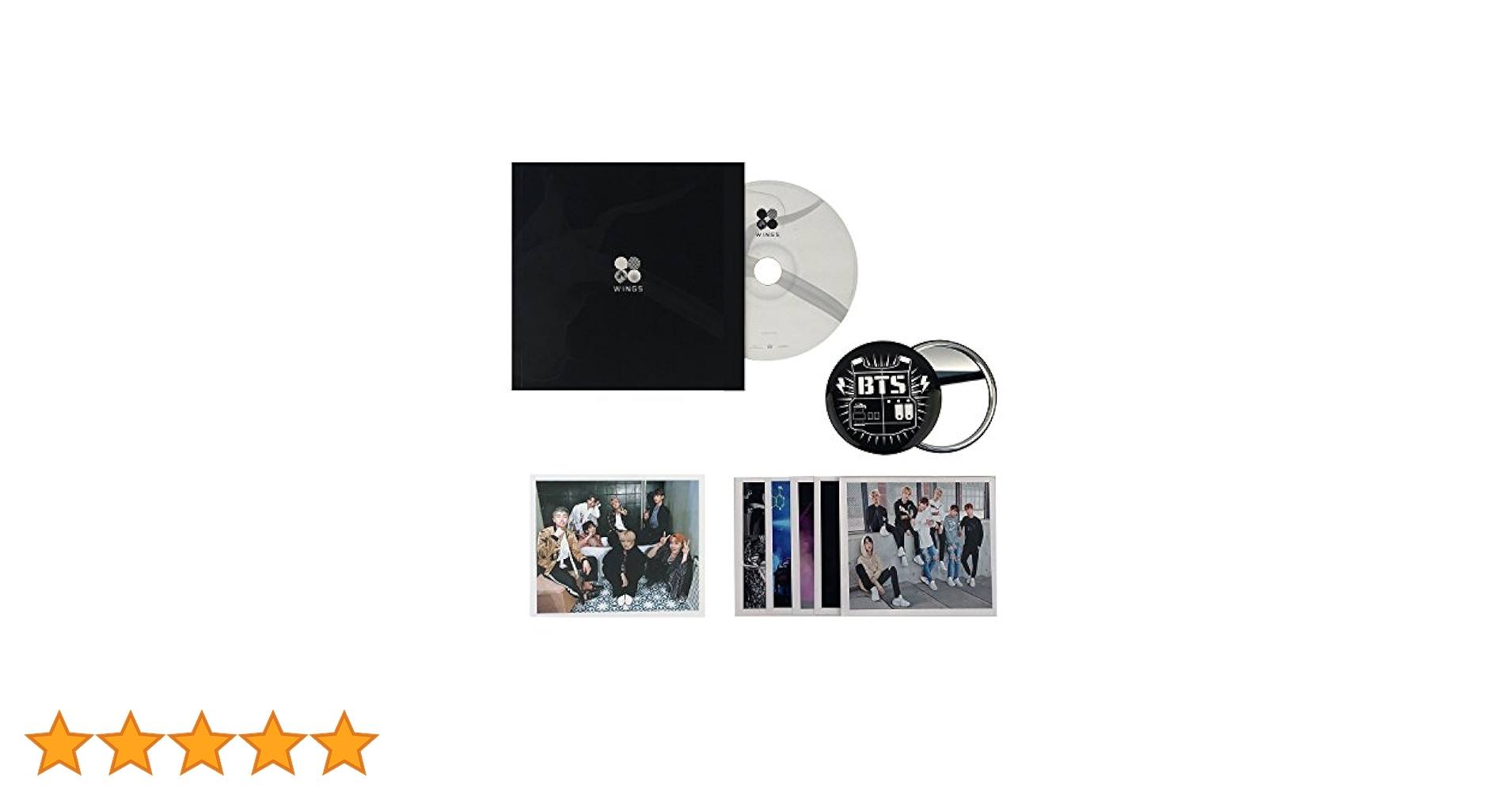BTS 2nd Album - Wings [ G ver. ] CD + Photobook + Photocard